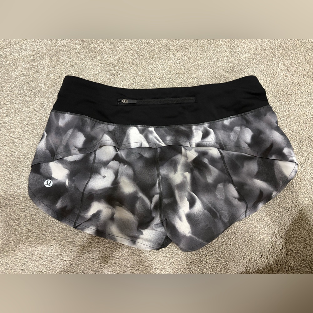 lululemon athletica Black and Gray Speed Up Shorts